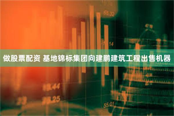 做股票配资 基地锦标集团向建鹏建筑工程出售机器