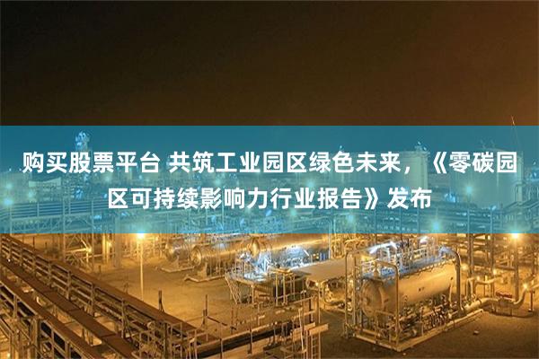 购买股票平台 共筑工业园区绿色未来，《零碳园区可持续影响力行业报告》发布